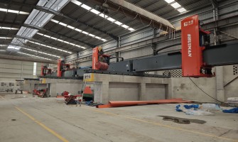Installation Process of Double Beam Bridge Block Cutting Machine