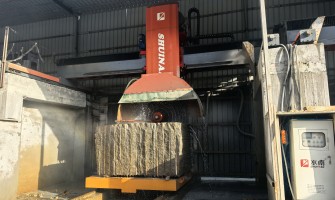 Factory Visit: Multi-Blade Bridge Saws Cutting Granite Blocks in Saudi Arabia