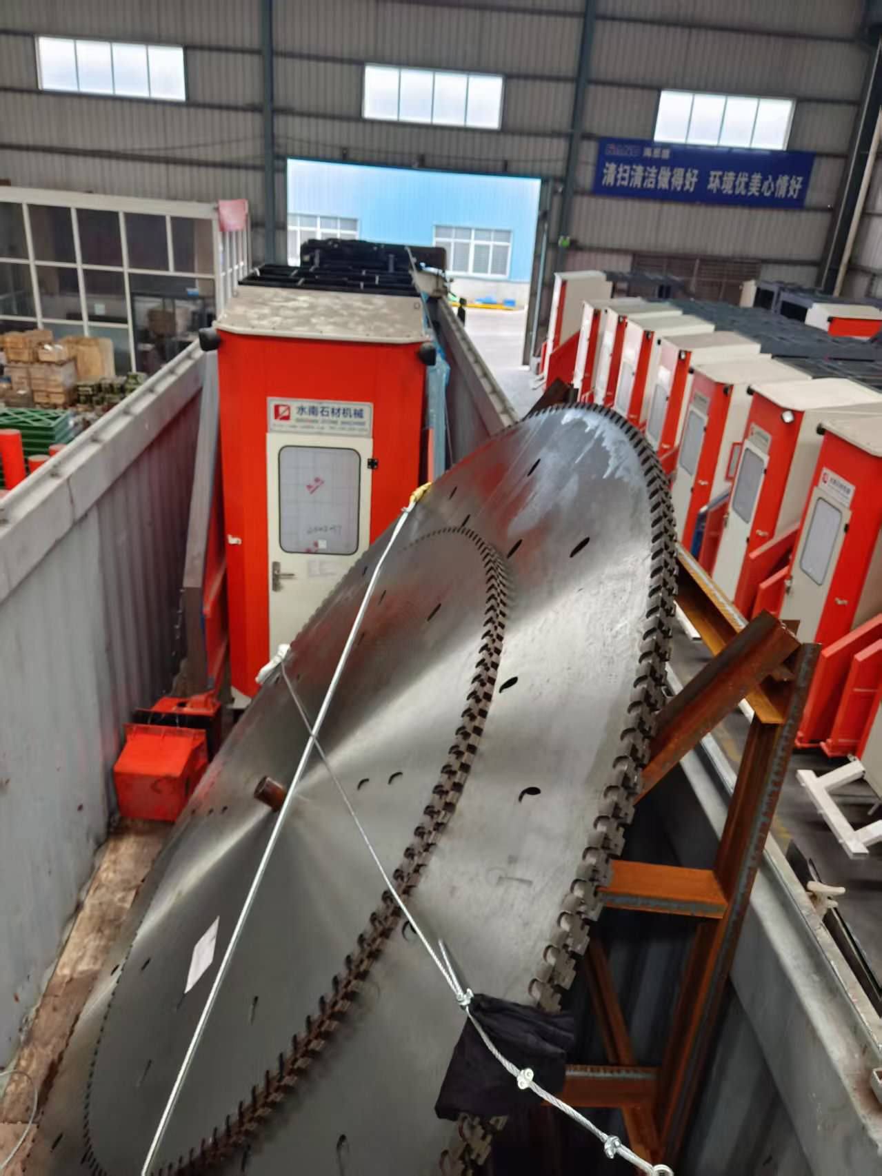 Mining machines in container, ready for shipment to Nigeria