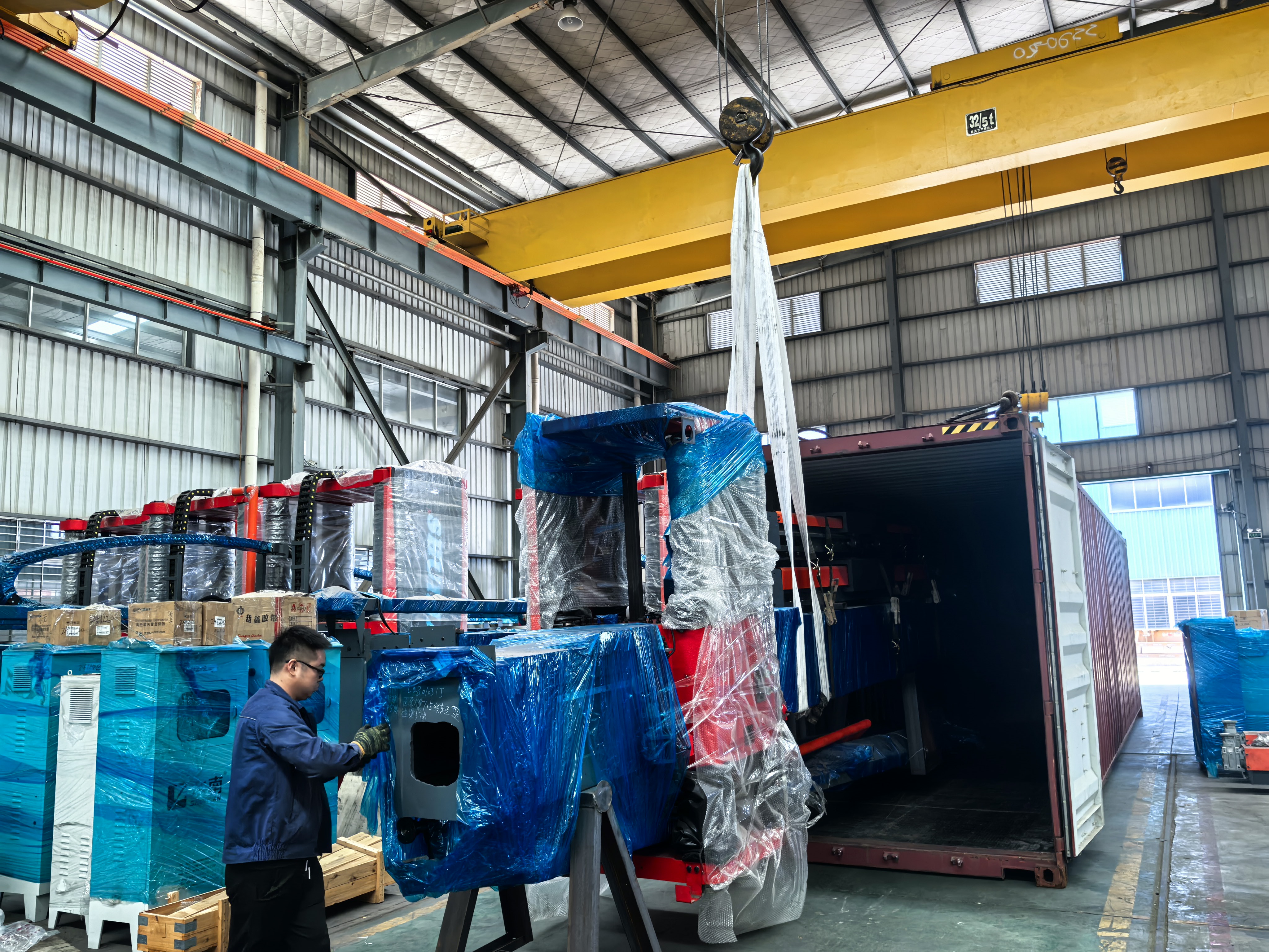 Shuinan Machinery multiblade bridge block cutting machine container loading for export shipment